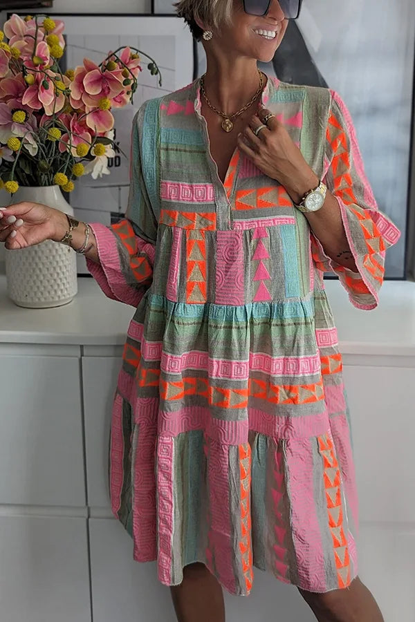 Georgia | Geometric Shift Dress