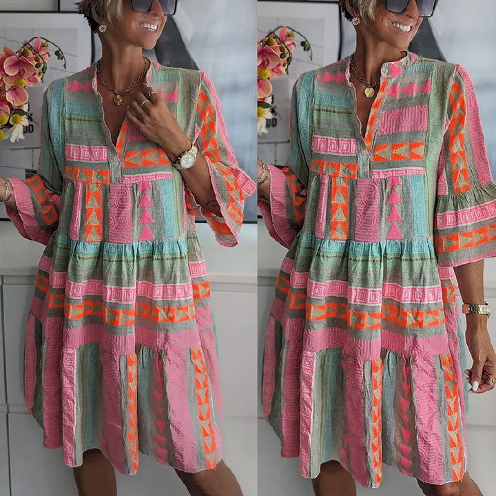 Georgia | Geometric Shift Dress