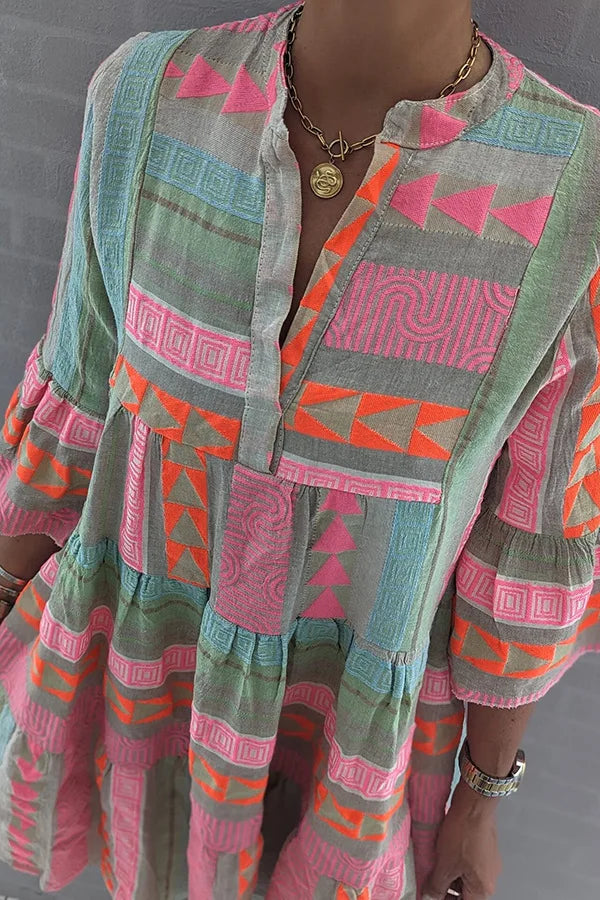 Georgia | Geometric Shift Dress