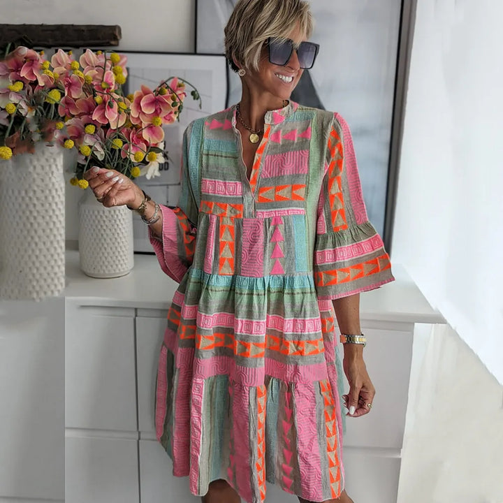 Georgia | Geometric Shift Dress